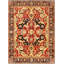 Bidjar Hand Knotted Wool Geometric Area Rug in Rust / Navy