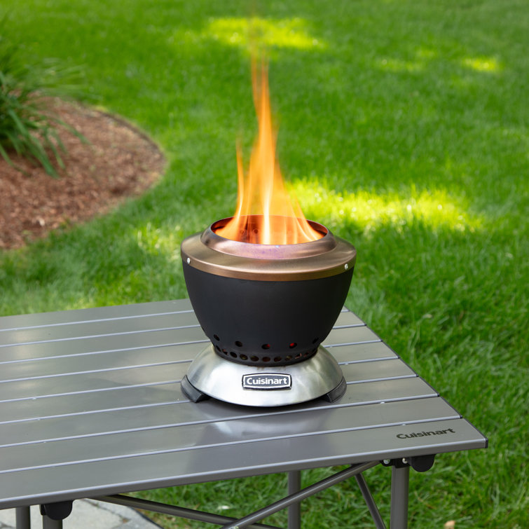 TURBRO Retro Cement Tabletop Fire Pit for Outdoor - Ventless Fire