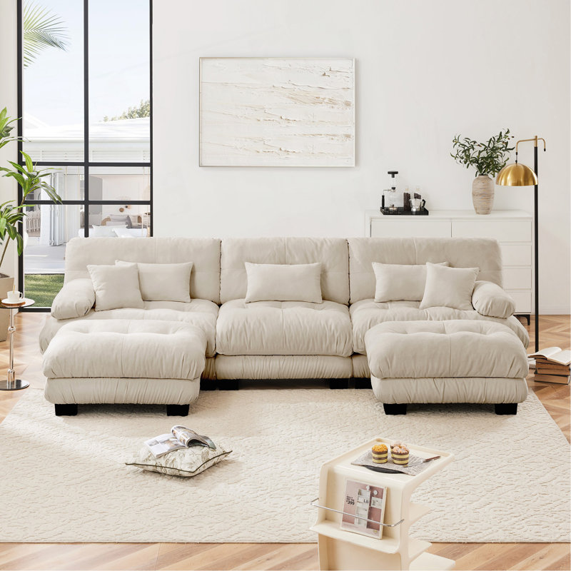 Canapé modulaire Luxury Luxury, Chenille café clair