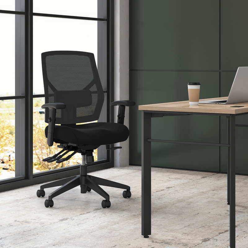 HON Crio High-Back Task Chair, Fabric, Asynchronous Control, Black