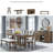 Moriville Modern Farmhouse 19" Upholstered Dining Room Chair, 2 Count, Brown