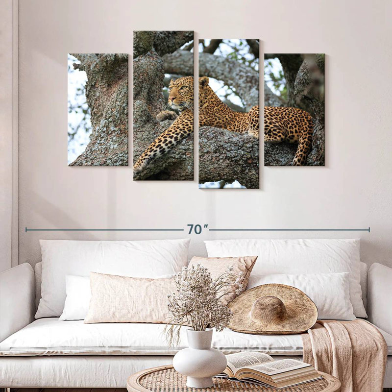 Brampt Leopard On The Prowl, 32" H x 52" W