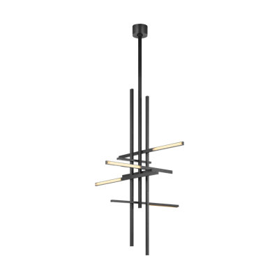 Sean Lavin Cityscape 6-light X-Large Pendant in Hand Rubbed Antique Brass with Crystal shade