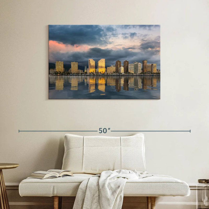 Gillard Waikiki Beach Skyline, 26" H x 39" W