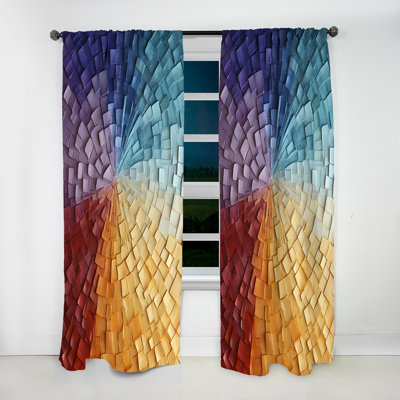 Prolley - Rainbow Curtain - Blackout No Pattern Curtain - 1 Panels
