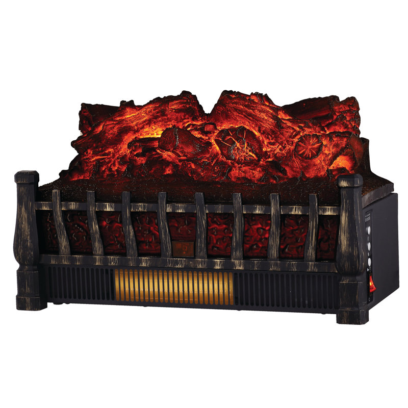 Comfort Glow Black Electric Log Insert Heater with Firebox Projection