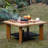 Modern Burlywood Solid Wood Square Coffee Table