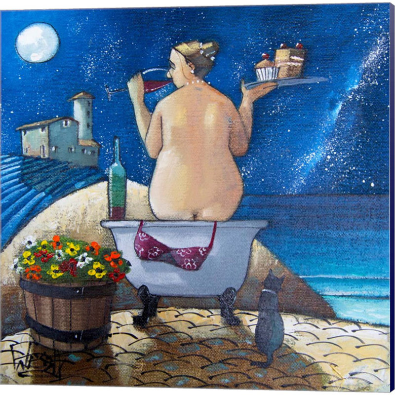 «Bath» par Ronald West, art sur toile (ensemble de 2)