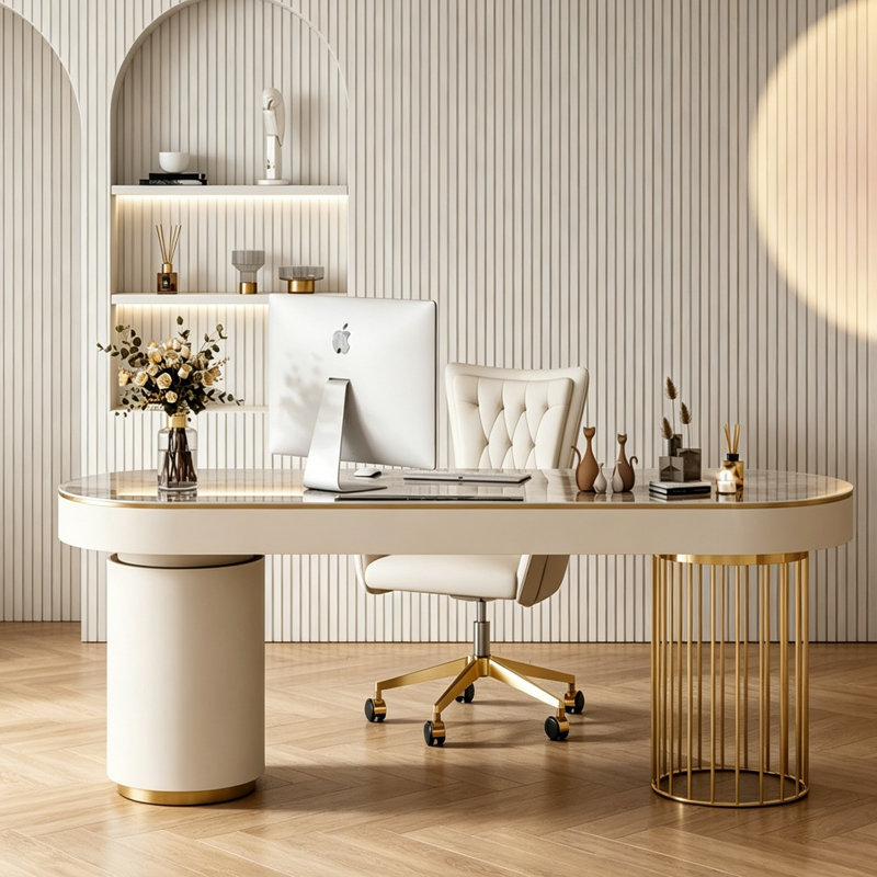 Bureau simple et luxueux, H 29,53 po x l 55,12 po x P 23,62 po