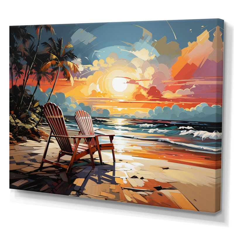 Beach Tropical Vibes XXXII - Imprimé, 30" H x 40" W, Toile tendue