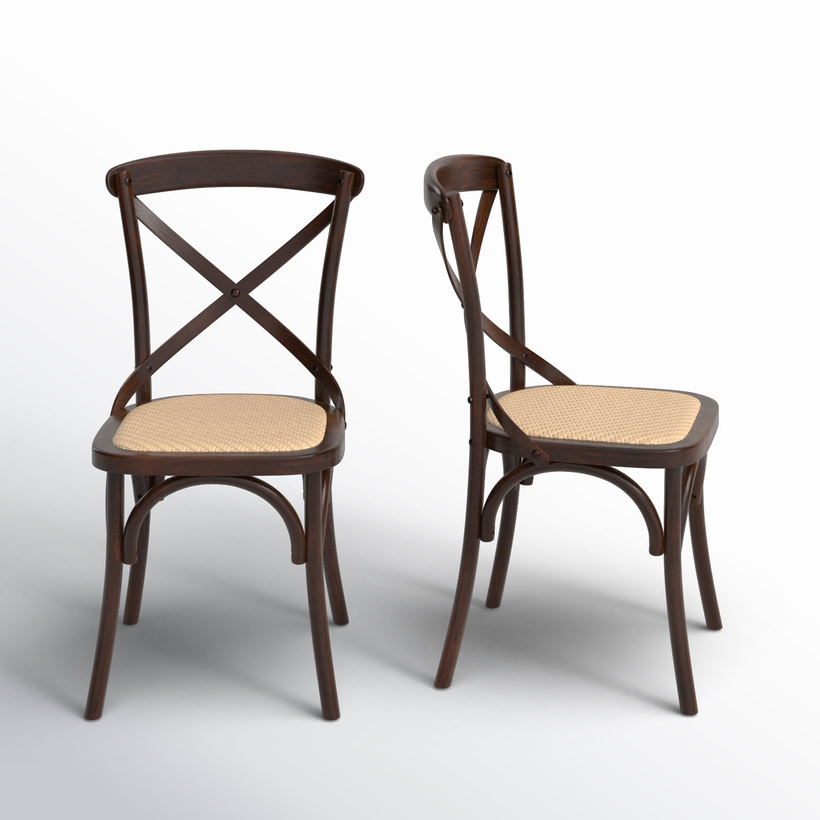 Cross back side chair sale