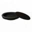 Table basse 47 po ovale avec rangement en bois massif plaqué en bois massif pour table de salon, chambre à coucher, appartement ou bureau, noir-49993399