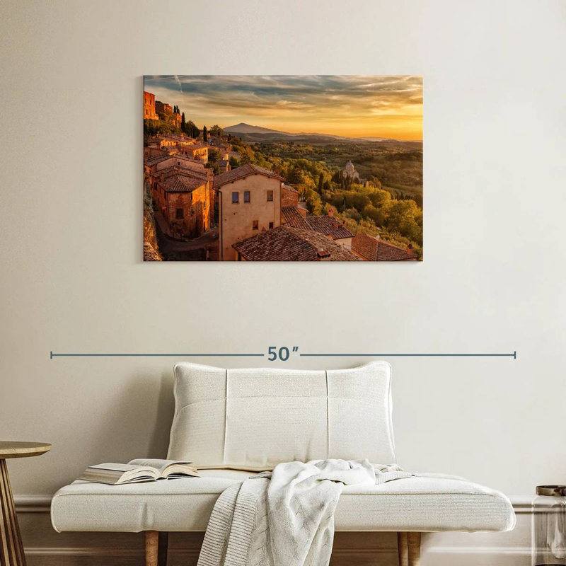 Hannes Montepulciano, coucher de soleil, H 24 po x l 36 po