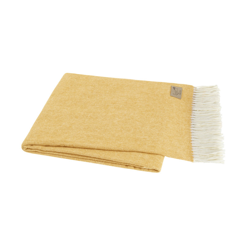 Italian Herringbone Throw Blanket, Cider