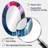 Blue and Pink Textured Art - Abstract Oval Decorative Mirror On Metal-863054829