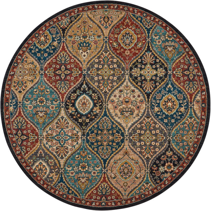 Bannack Geometric Indoor Rug, Round 7'5"