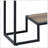 Rustic Oak And Black Console Table With 2 Shelves