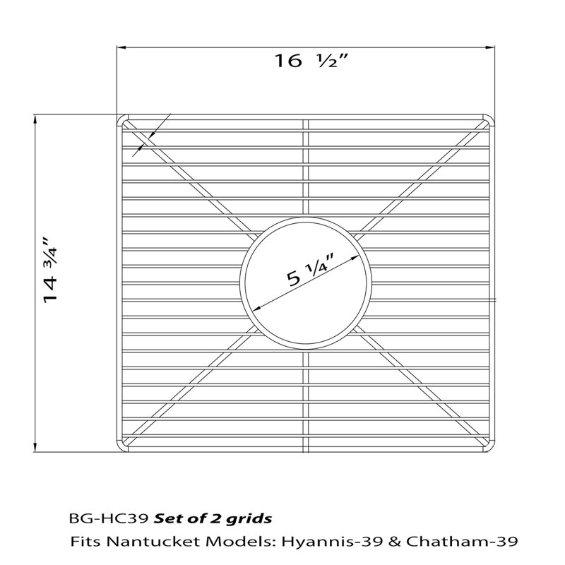 16.5" x 14.75" Sink Grid