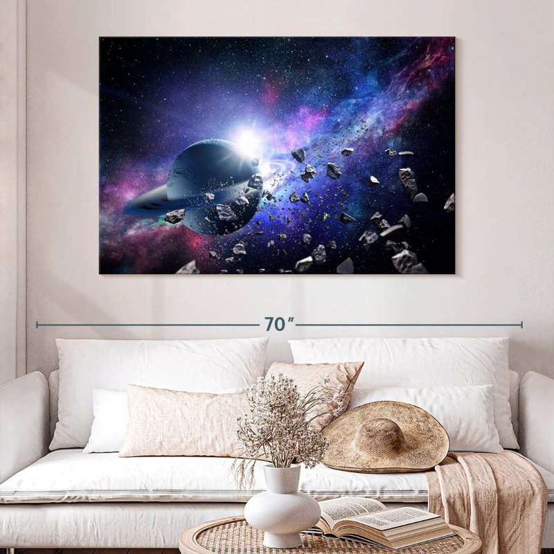 Oberle Asteroids In Space, 34" H x 51" W