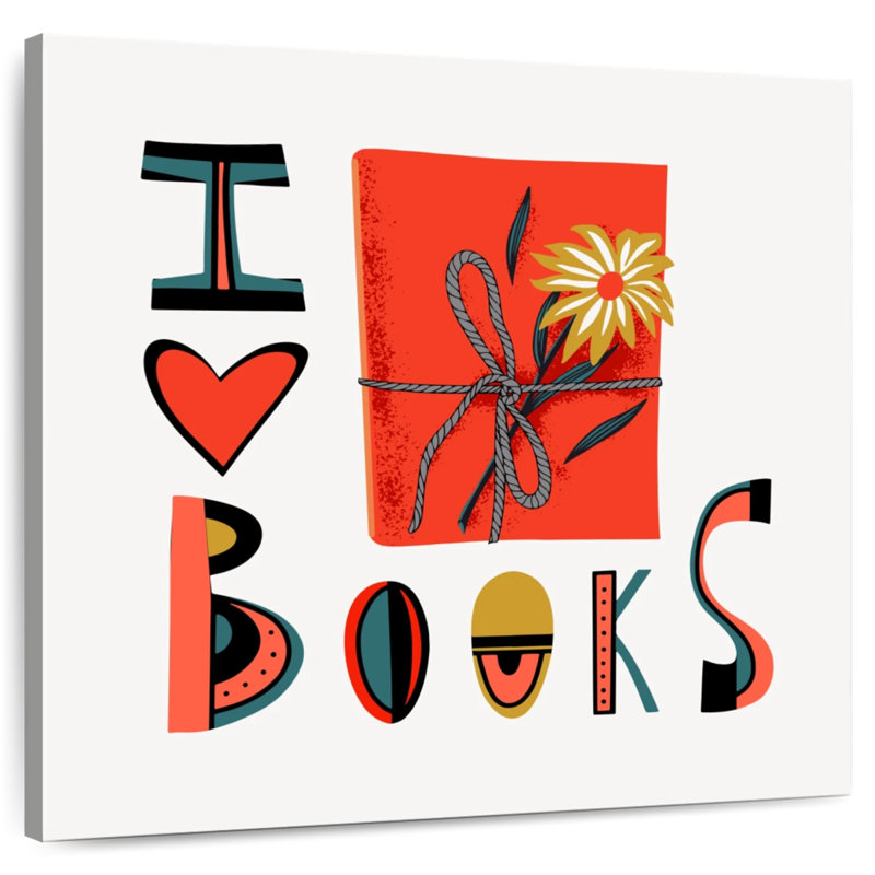 Senne I Love Books, 10" H x 10" W