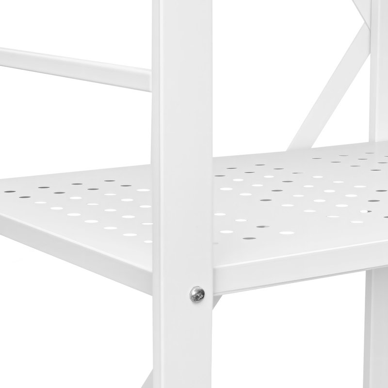 Tablette de rangement pliante avec roulettes, étagère en métal à 4 niveaux