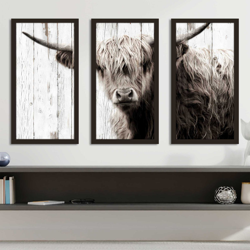 Highland Prise par Danita Delimont - Photographie de cadre 3 pièces, L 52,5 po x H 33,5 po x P 1 po