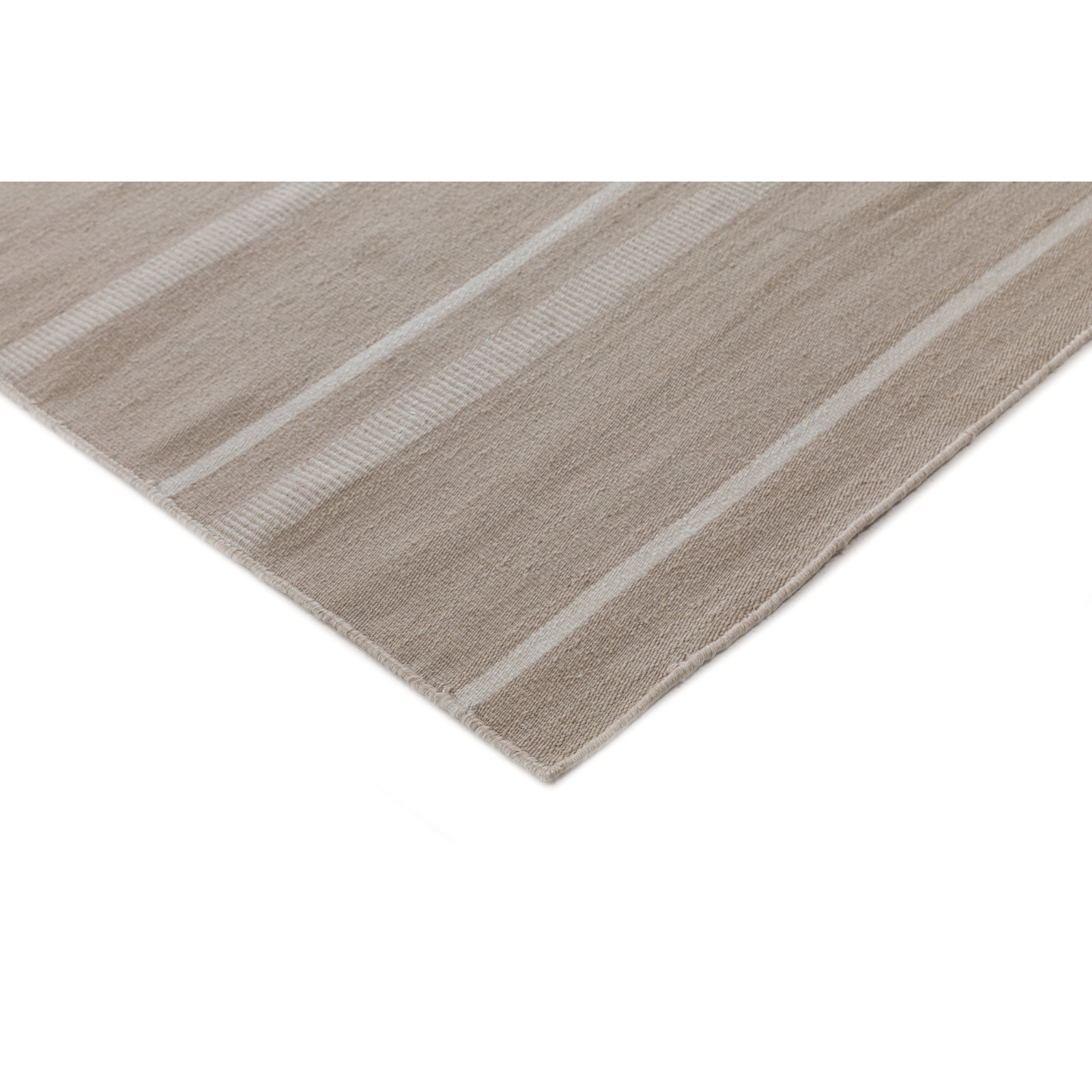 Flatweave Striped Outdoor Rug, Rectangle 2' x 3', Beige