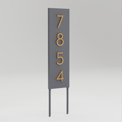 Plaque d'adresse pour la pelouse Welcome Home Steel