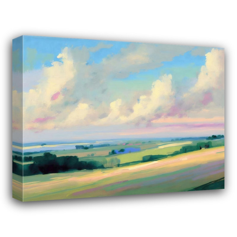 «On A Clear Day On Canvas» par Stephen Chambers, reproduction, H 15 po x l 18 po x P 1,5 po