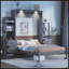 Lit escamotable double pleine grandeur avec tablettes