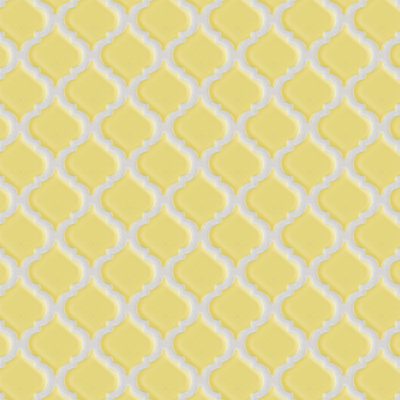 Carreau de mosaïque en porcelaine à motif mosaïque arabesque de 3 3/8 po x 12 3/8 po Hudson Tangier