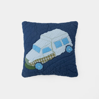 TOY BUS PILLOW 18X18 INCHES
