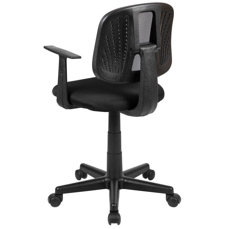 ErgoComfort High-Back Black Mesh Swivel Task Chair with Lumbar Support