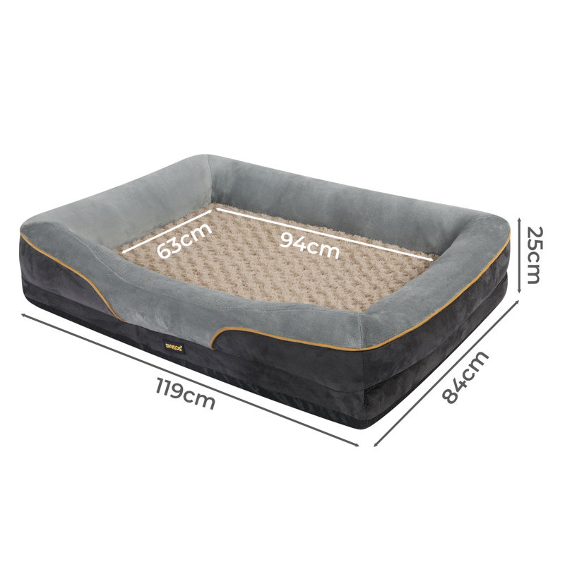 Orthopedic Polyester Pet Bed, 25cm H x 84cm W x 119cm D