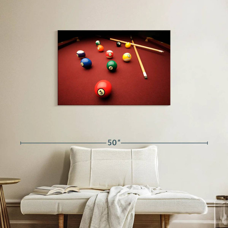 Senne, jeu de billard, H 24 po x l 36 po
