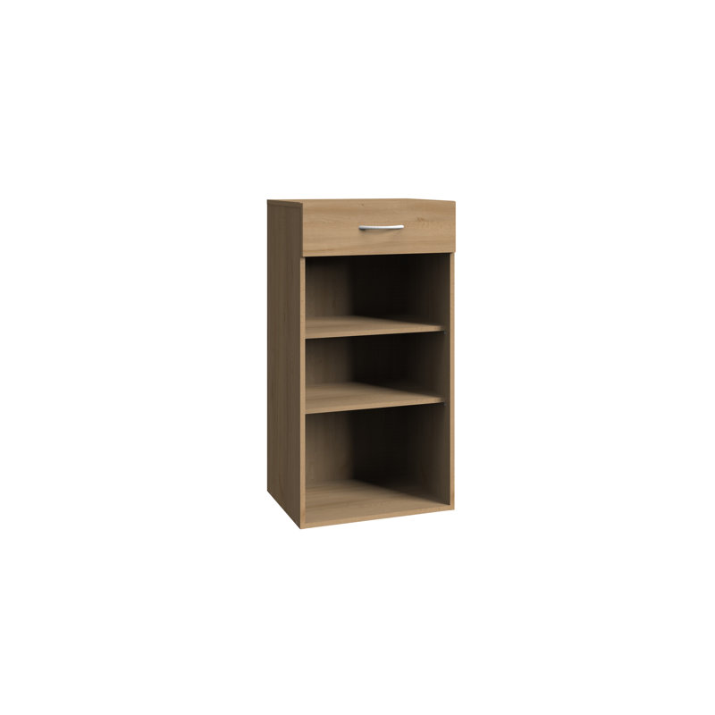 Aghwith Wood Shelving Unit, 98cm H x 40cm W x 40cm D, Noble Beech