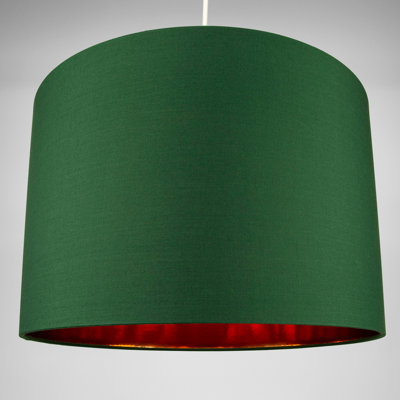 Contemporary Cotton Lamp/Light Shade with Shiny Paper Inner