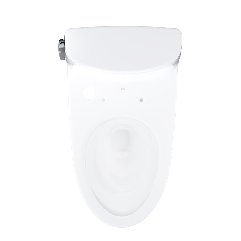 TOTO Ultramax Low Profile One-Piece Elongated 1.28 GPF WASHLET+ Ready Universal Height Toilet with CEFIONTECT, Cotton White - CST618CEFGT40#01