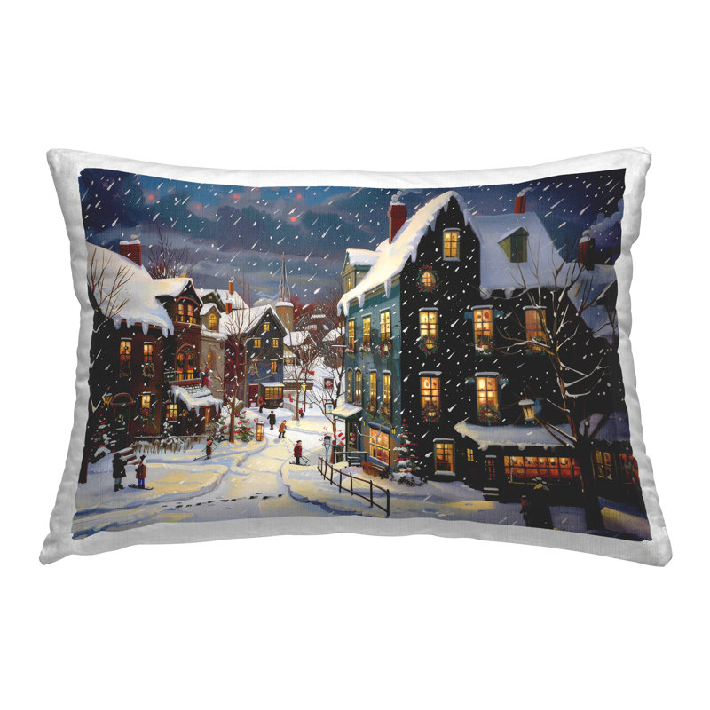 Coussin décoratif imprimé Frozen Urban Charm par Lazar Studio
