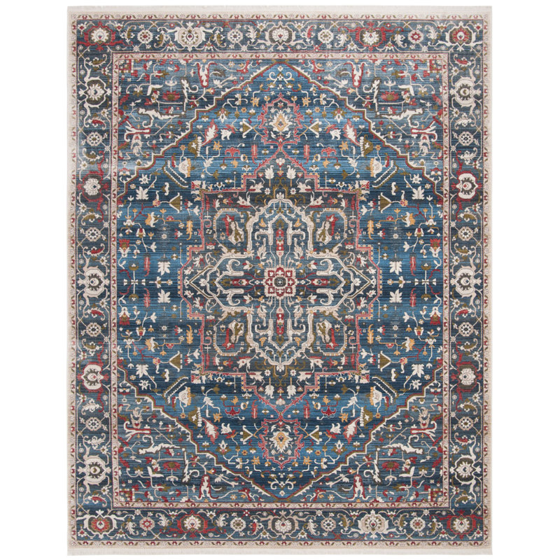 Tapis bleu foncé Bode, Rectangle 8 pi x 10 pi