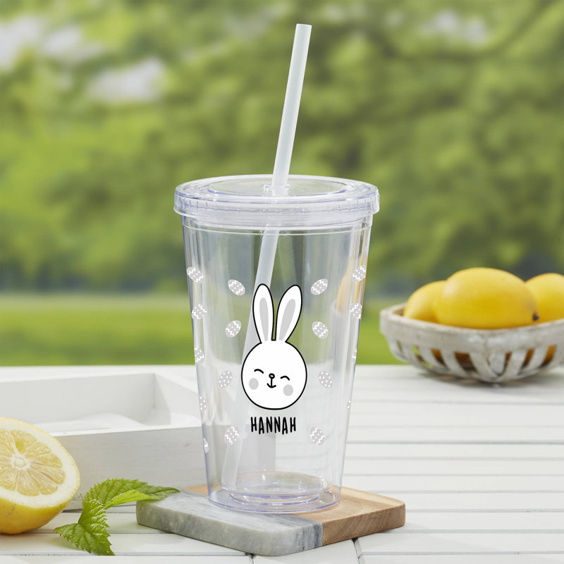 Gobelet de voyage 17 oz avec paille Bunny Treats, Oui