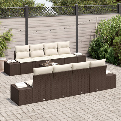 294cm Wide Patio Sofa with Cushions