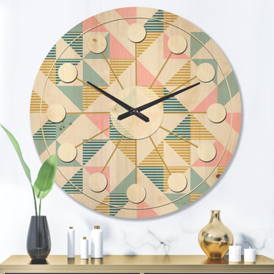 Horloge murale en bois Diamond Retro