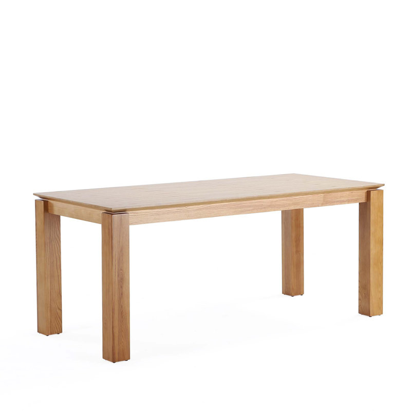 Rockaway 71" Modern Solid Wood Dining Table in Natural, Nature