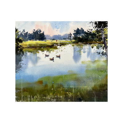 Beauty Of Village | Watercolor On Paper | By Santu Naskar