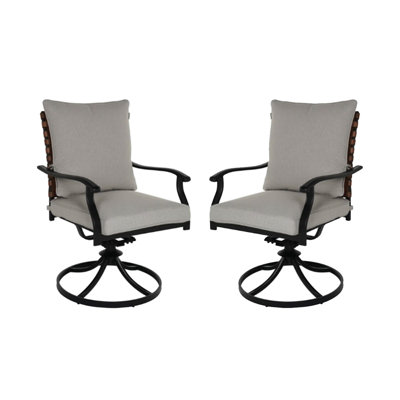 Swivel Patio Dining Armchair with Cushion