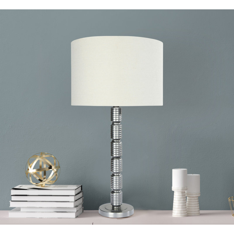 Mettler Metal Table Lamp, Aged Pewter