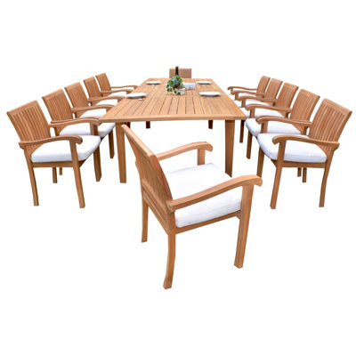 Digby Outdoor 11 - Piece Teak Dining Set