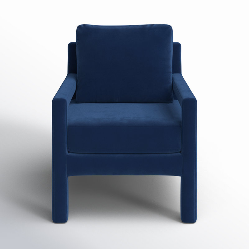 Kathryn Upholstered Armchair, Navy Velvet