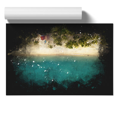 The Fishing Boat Paint Splash - Frameless Print
